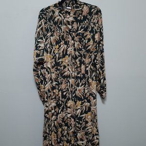H&M Floral Mock Neck Dress Size US 14